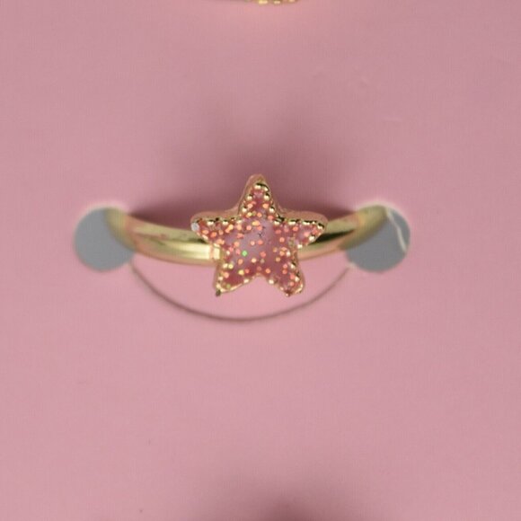 Claires Club Girls Ring Set of 5 Enamel Rings Adjustable Heart Star Moon Crown - Picture 4 of 7